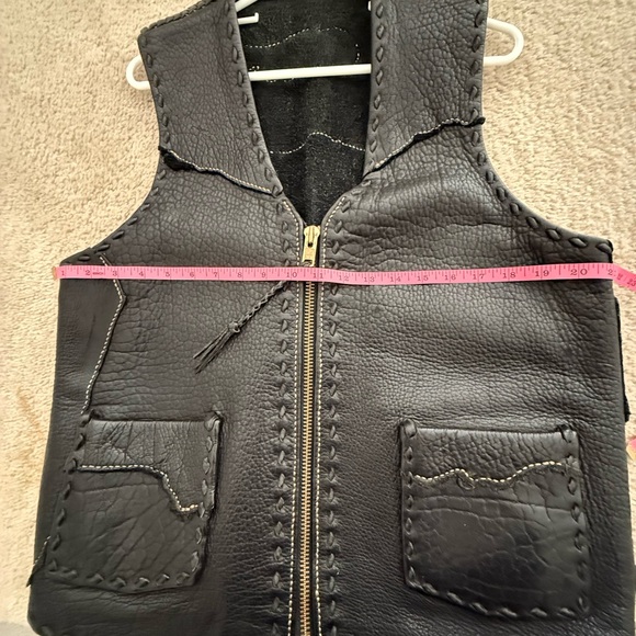 Black Leather Vest - Picture 7 of 10